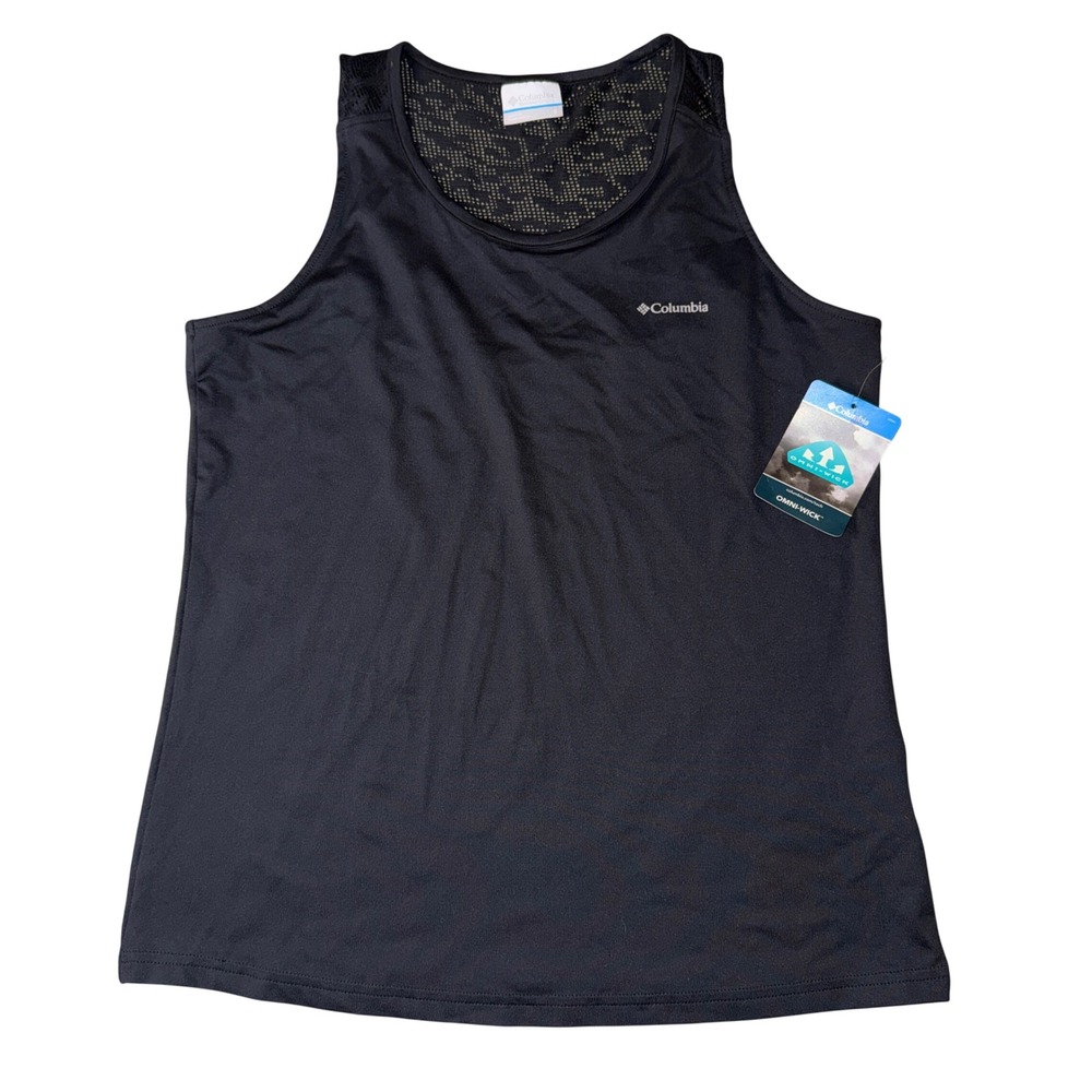 Columbia Sunlight Peak II Novelty Tank Small Black Omni-Wick Mesh XK6263-010